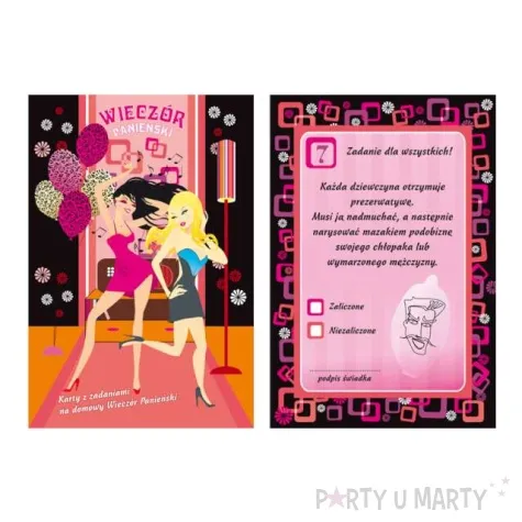 karty do gry wieczor panienski partydeco 12 szt