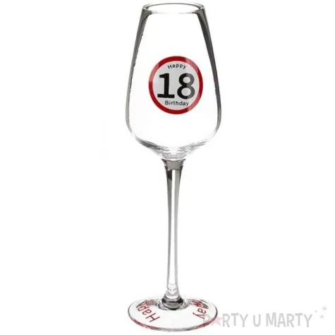 kieliszek do szampana 18 urodziny traffic szklo ootb