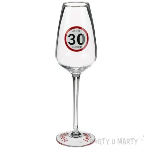kieliszek do szampana 30 urodziny traffic szklo ootb
