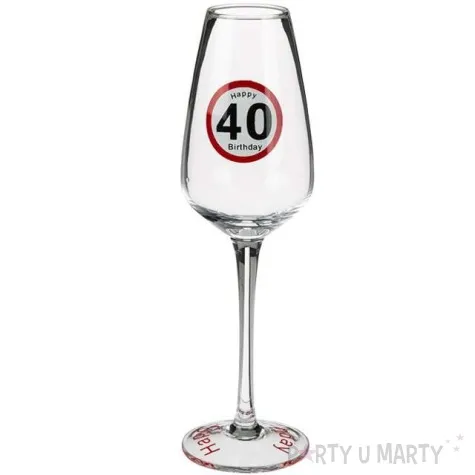 kieliszek do szampana 40 urodziny traffic szklo ootb