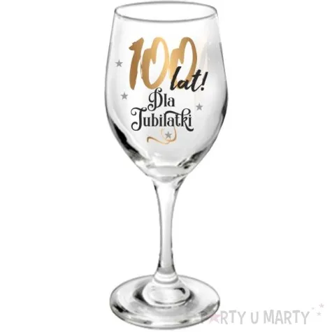 kieliszek do wina 100 lat dla jubilatki bgtech 220 ml