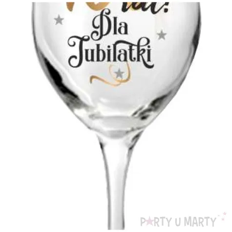kieliszek do wina 100 lat dla jubilatki bgtech 220 ml