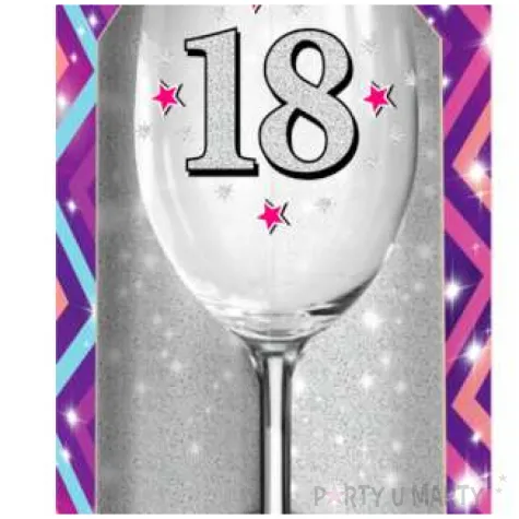 kieliszek do wina 18 urodziny brokat bgtech