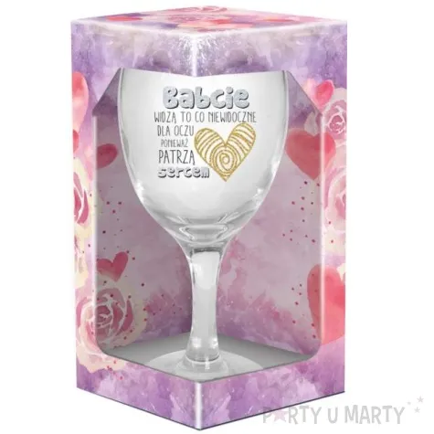 kieliszek do wina babcie widza to co niewidoczne dla oczu poniewaz patrza sercem bgtech 220 ml