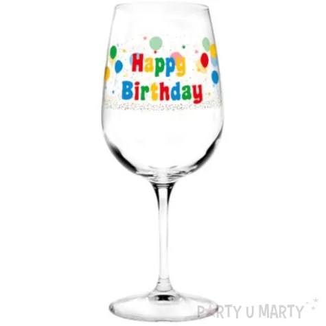 kieliszek do wina happy birthday baloniki ootb 500 ml