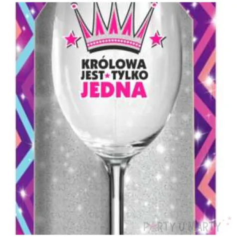 kieliszek do wina krolowa brokat bgtech