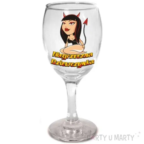 kieliszek do wina niegrzeczna dziewczynka szklany bgtech 220 ml