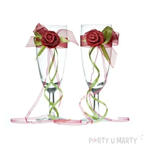 kieliszki do szampana bordowy 2 szt