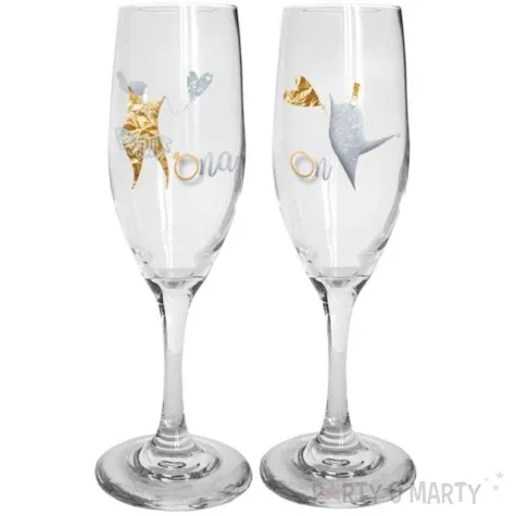 kieliszki do szampana slubne para mloda szklane bgtech 190 ml 2 szt