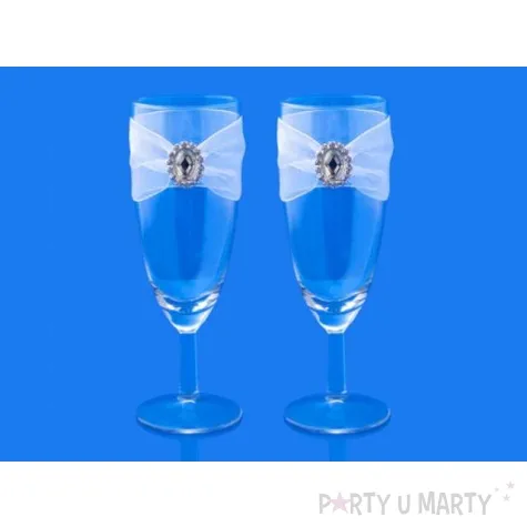 kieliszki do szampana z owalna klamra 2 szt