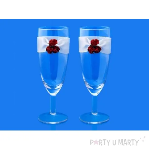 kieliszki do szampana z rozyczkami 2 szt