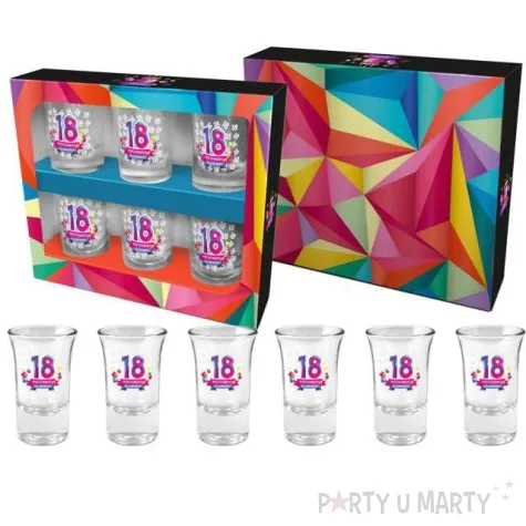 kieliszki do wodki 18 tka wszystkiego najlepszego szklane bgtech 35 ml 6 szt