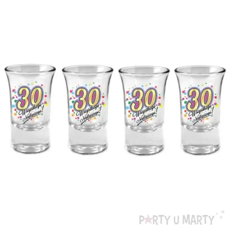 kieliszki do wodki 30 urodziny szklane bgtech 35 ml 4 szt