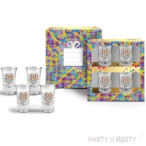 kieliszki do wodki 30 urodziny szklane bgtech 35 ml 4 szt