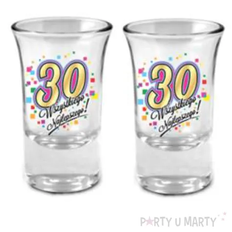 kieliszki do wodki 30 urodziny szklane bgtech 35 ml 4 szt