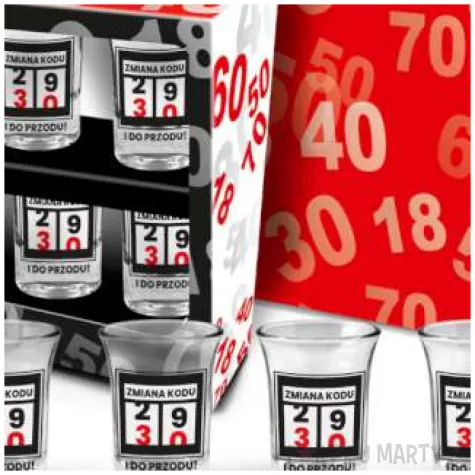 kieliszki do wodki 30 zmiana kodu i do przodu bgtech 35 ml 6 szt