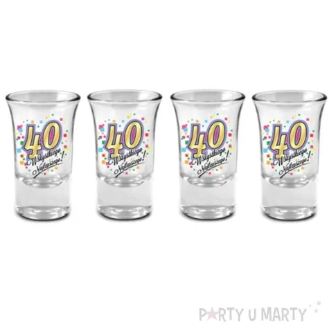 kieliszki do wodki 40 urodziny szklane bgtech 35 ml 4 szt
