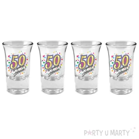 kieliszki do wodki 50 urodziny szklane bgtech 35 ml 4 szt