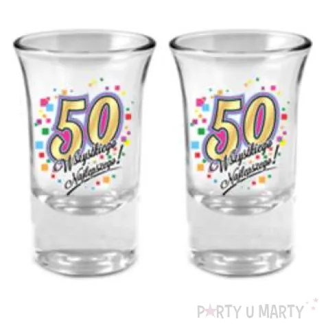 kieliszki do wodki 50 urodziny szklane bgtech 35 ml 4 szt