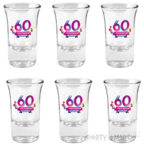 kieliszki do wodki 60 tka wszystkiego najlepszego szklane bgtech 35 ml 6 szt