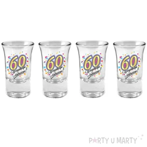 kieliszki do wodki 60 urodziny szklane bgtech 35 ml 4 szt