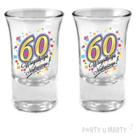 kieliszki do wodki 60 urodziny szklane bgtech 35 ml 4 szt