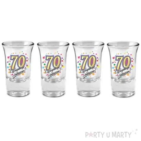 kieliszki do wodki 70 urodziny szklane bgtech 35 ml 4 szt