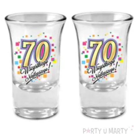 kieliszki do wodki 70 urodziny szklane bgtech 35 ml 4 szt