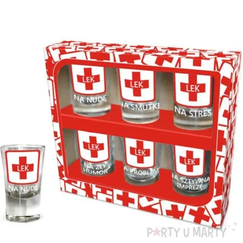 kieliszki do wodki leki szklane bgtech 6 szt