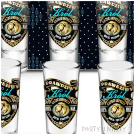 kieliszki do wodki prawdziwy krol kazdej imprezy 100 man royal edition bgtech 65 ml 4 szt