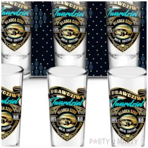 kieliszki do wodki prawdziwy twardziel royal edition bgtech 65 ml 4 szt