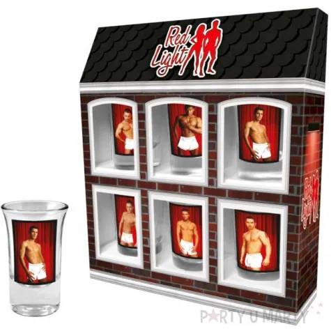 kieliszki do wodki red ligt zabawne bgtech 35 ml 6 szt