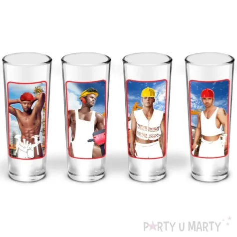 kieliszki do wodki robotnicy zabawne bgtech 65 ml 4 szt