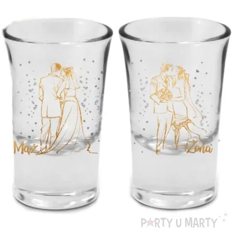kieliszki do wodki slubne maz i zona szklane bgtech 35 ml 2 szt
