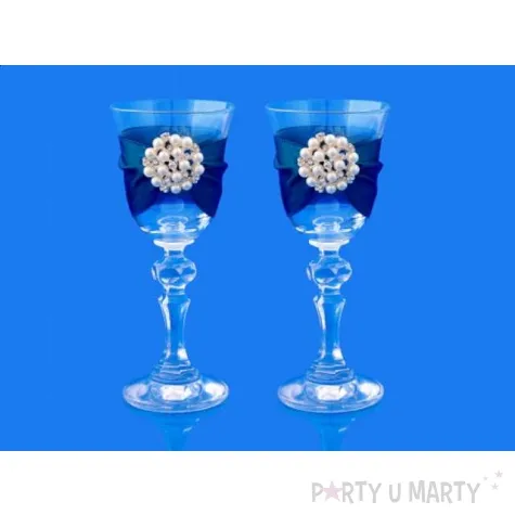 kieliszki do wodki z perlowa klamra 2 szt