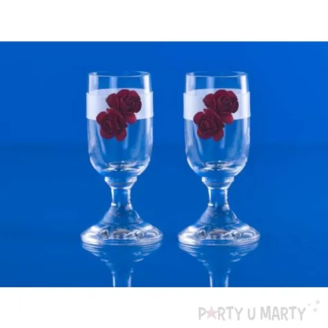 kieliszki do wodki z rozyczkami 2 szt