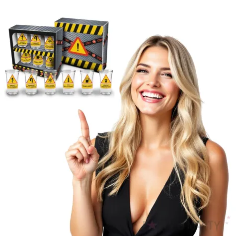 kieliszki do wodki znaki drogowe bgtech 6 szt