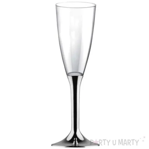 kieliszki jednorazowe szampan classic srebrny chrom goldplast 120 ml 6 szt