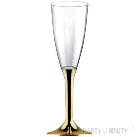 kieliszki jednorazowe szampan classic zloty chrom goldplast 120 ml 6 szt