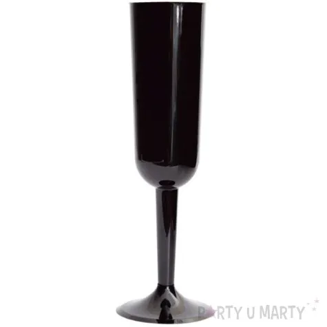 kieliszki jednorazowe szampan deluxe czarne unique 207 ml 4 szt