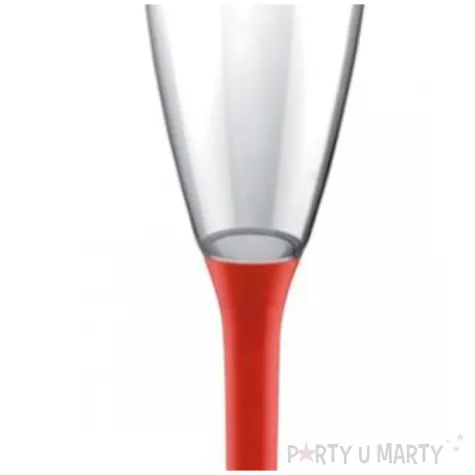 kieliszki jednorazowe szampan long czerwone goldplast 120 ml 10 szt