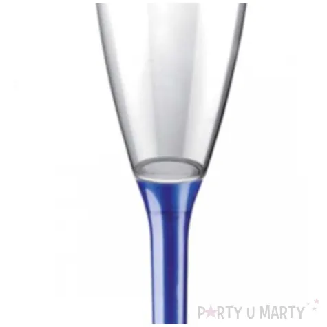 kieliszki jednorazowe szampan long granatowe transparent goldplast 120 ml 20 szt