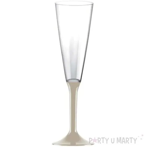 kieliszki jednorazowe szampan long xl bezowe goldplast 160 ml 10 szt