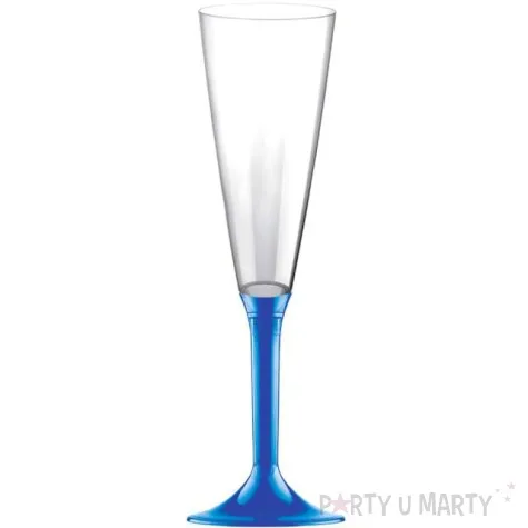 kieliszki jednorazowe szampan long xl niebieskie goldplast 160 ml 10 szt
