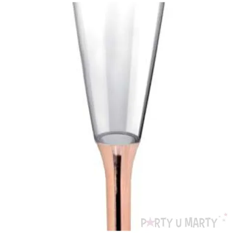 kieliszki jednorazowe szampan long xl rosegold chrom goldplast 160 ml 10 szt