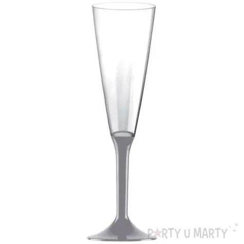 kieliszki jednorazowe szampan long xl szare goldplast 160 ml 10 szt