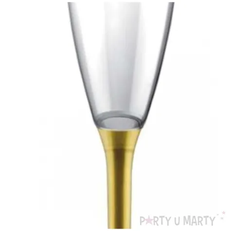 kieliszki jednorazowe szampan long zlote goldplast 120 ml 10 szt
