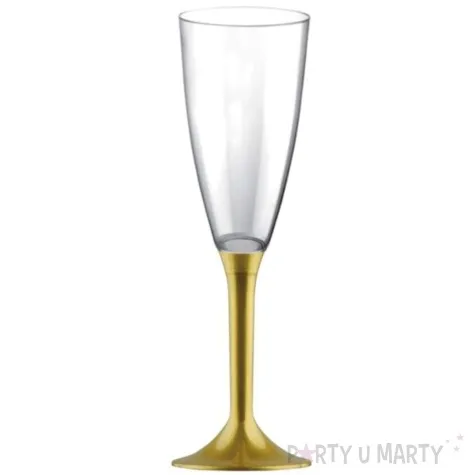 kieliszki jednorazowe szampan long zlote goldplast 120 ml 10 szt