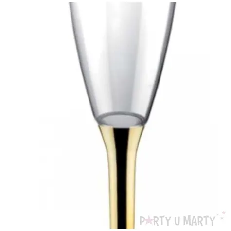 kieliszki jednorazowe szampan long zloty chrom goldplast 120 ml 10 szt