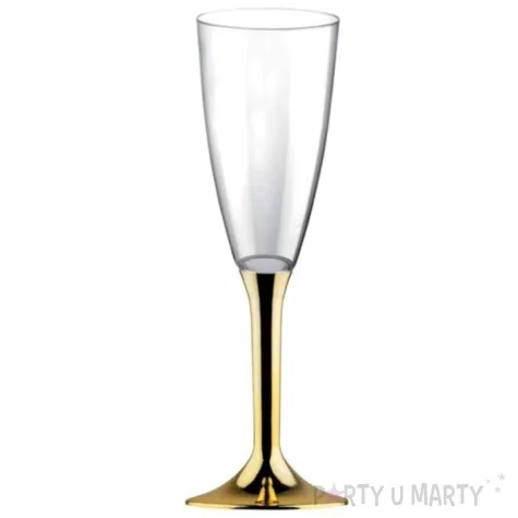 kieliszki jednorazowe szampan long zloty chrom goldplast 120 ml 10 szt